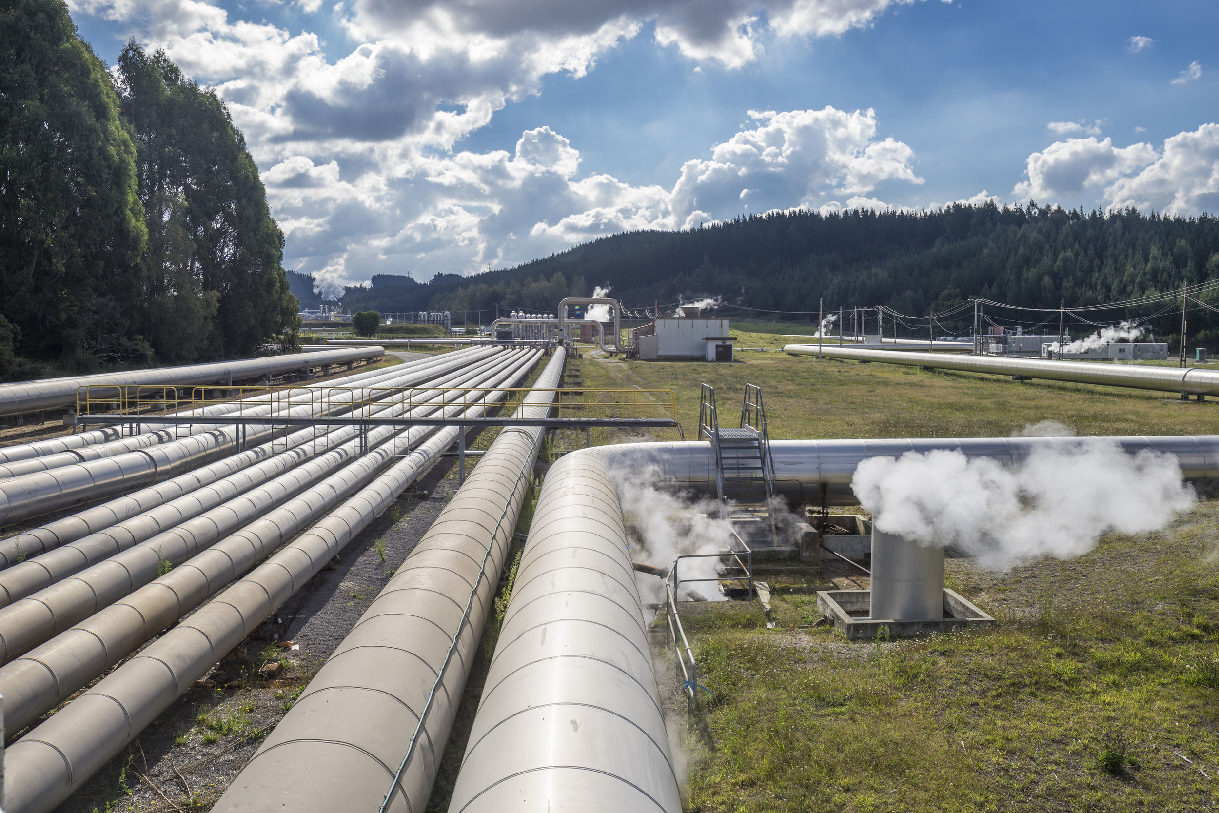 Pipeline hydrostatic test in progress